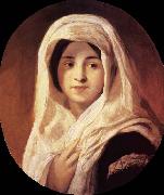 Brocky, Karoly Portrait of a Woman with Veil oil painting
